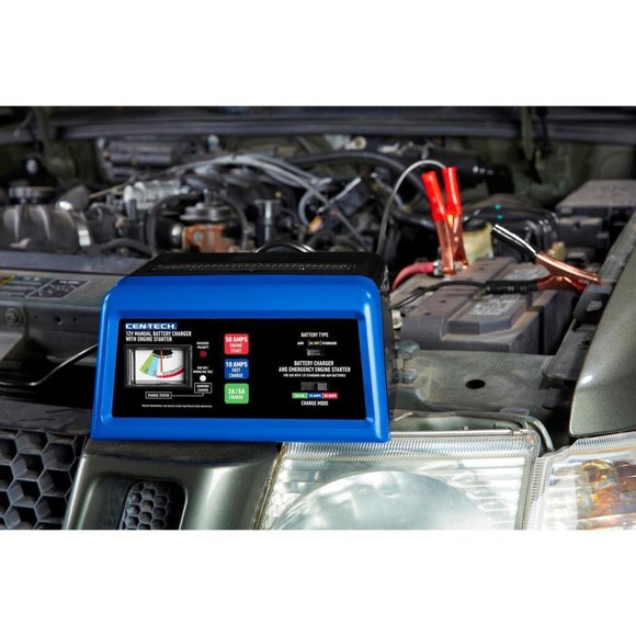 CEN-TECH Battery Charger, Engine Starter 50 Amp/10 Amp 12V For Cars, Trucks, etc - Picture 6 of 10